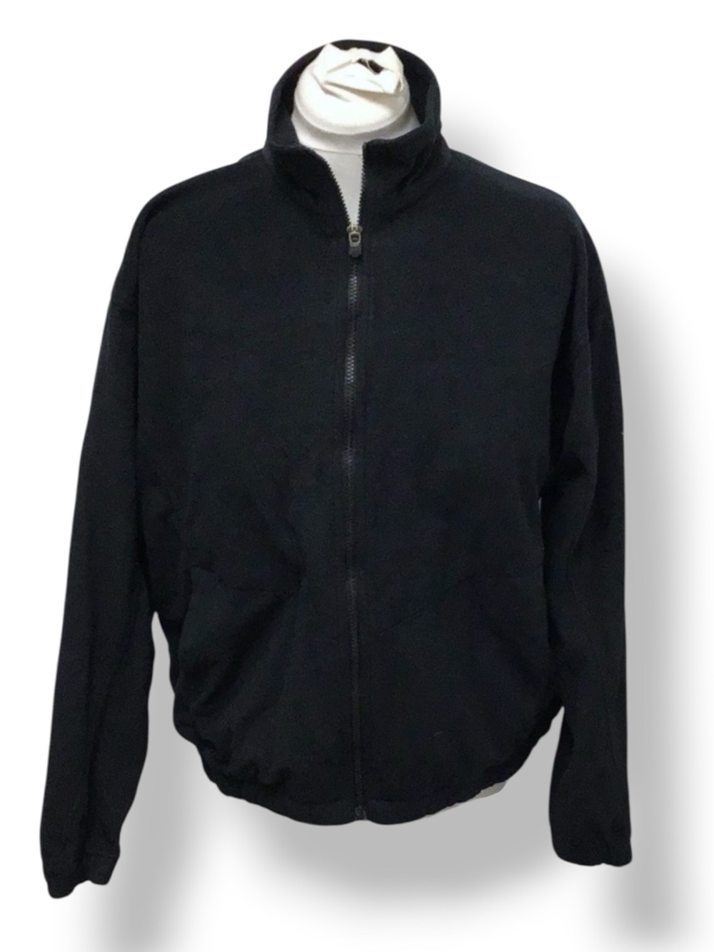 New Balance Mens Full Zip Active Lightweight Fleece Jacket VTG 90s Black L